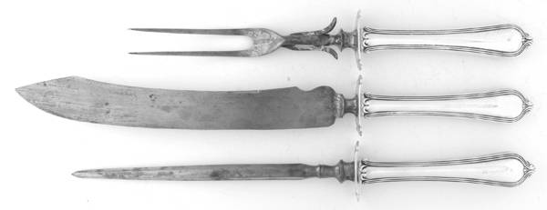 Paul Revere (Sterling, 1906) Large 3-Piece Roast Carving Set w/ Stainless Blade