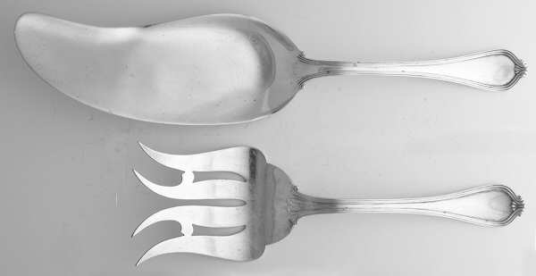Paul Revere (Sterling, 1906) 2 Piece Large Solid Fish Serving Set
