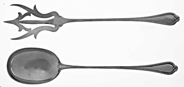 Paul Revere (Sterling, 1906) 2 Pc Large Lettuce Serving Set