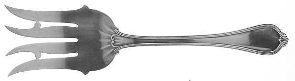 Paul Revere (Sterling, 1906, Monograms) Solid Salad Serving Fork