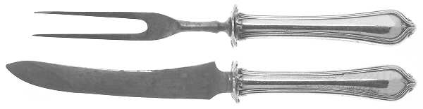 Paul Revere (Sterling, 1906) 2-Pc Individual Bird Carving Set w/Silverplate Bld