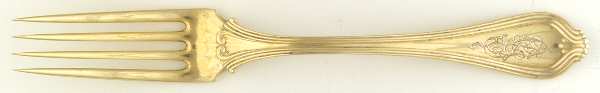 Paul Revere (Sterling, 1906) Gold Vermeil Solid Youth Tea Fork