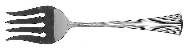 Peacock (Stainless) Medium Solid Cold Meat Serving Fork