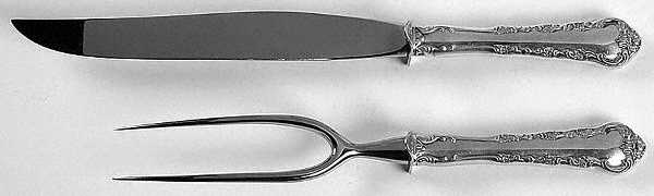 Peachtree Manor (Sterling, 1956, No Monos) Large 2-Piece Roast Carving Set w/ Stainless Blade