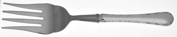 Petit Point (Sterling, 1957) Cold Meat Fork Large, Stainless Tines HC