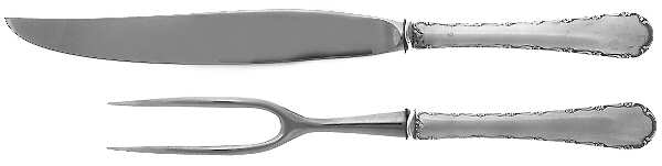 Petit Point (Sterling, 1957) Small Steak 2-Piece Carving Set w/Stainless Blade