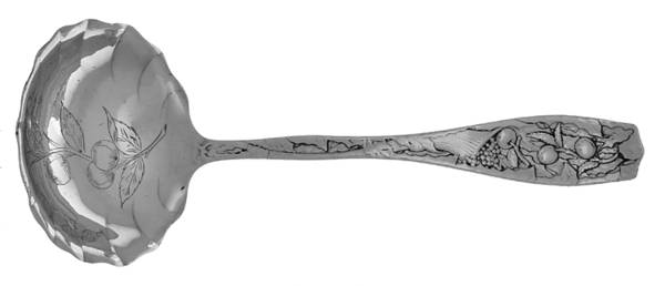 Pomona (Sterling, 1887) Gravy Ladle, Brightcut Solid Piece