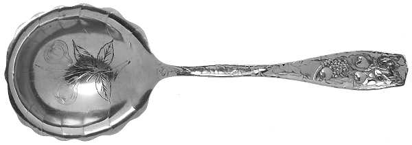 Pomona (Sterling, 1887) Bright Cut Preserve Spoon