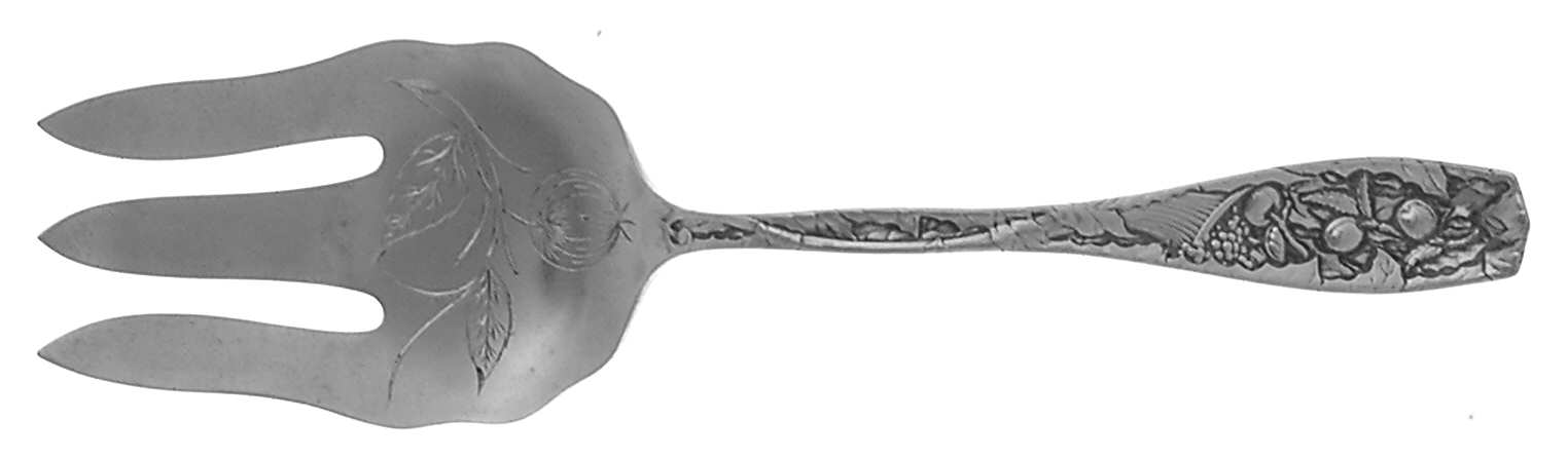 Pomona (Sterling, 1887) Salad Serving Fork, Bright Cut Solid Piece