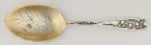 Pomona (Sterling, 1887) Salad Serving Spoon, Bright Cut Solid Piece