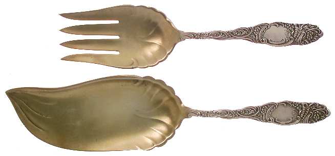 Princess (Sterling, 1892) 2 Piece Large Solid Fish Serving Set