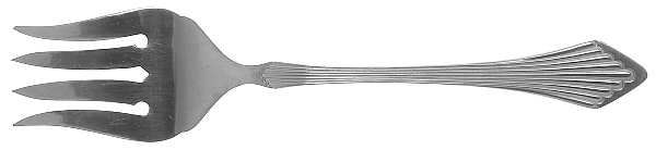 Primavera (Stainless) Medium Solid Cold Meat Serving Fork