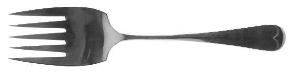 Queen Anne (Stainless) Large Solid Cold Meat Serving Fork