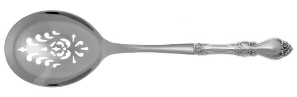 Queen Elizabeth I (Sterling, 1970, No Monograms) Casserole Spoon with Pierced Stainless Bowl HC
