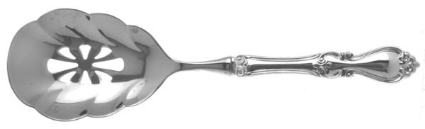 Queen Elizabeth I (Sterling, 1970, No Monograms) Pierced Casserole Spoon with Stainless Bowl