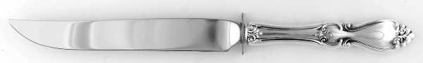 Queen Elizabeth I (Sterling, 1970, No Monograms) Small Steak Carving Knife with Stainless Blade