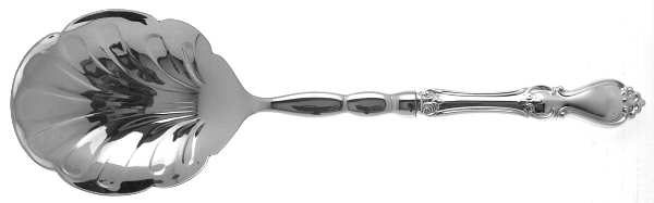 Queen Elizabeth I (Sterling, 1970, No Monograms) Oversize Casserole Spoon with Stainless Shell Bowl