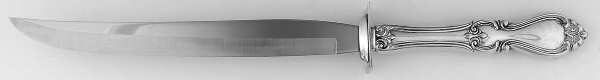 Queen Elizabeth I (Sterling, 1970, No Monograms) Large Carving/Roast Knife StnlBl w/Sterling Guard