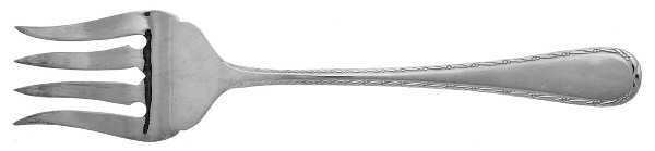 Raleigh (Silverplate, 1980) Medium Solid Cold Meat Serving Fork