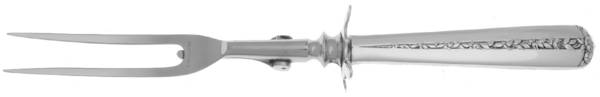 Rambler Rose (Sterling, 1937) Small Carving Fork W/Sterling Guard