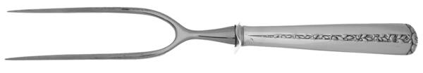 Rambler Rose (Sterling, 1937) Lg Carving/Roast Fork-Stn Prong w/Sterling Guard