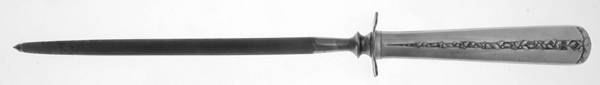 Rambler Rose (Sterling, 1937) Large Knife Sharpener-Steel Rod w/Sterling Guard