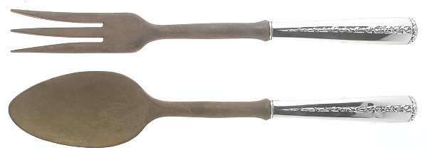Rambler Rose (Sterling, 1937) Wooden Bowl 2-Piece Salad Set