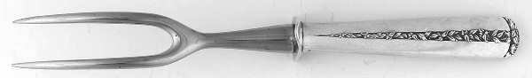 Rambler Rose (Sterling, 1937) Small Carving Fork W/Sterling Guard