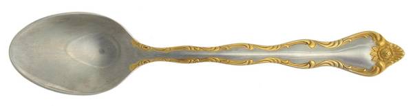 Rose Cascade (Stainless, Gold Accent) Teaspoon