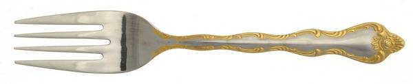 Rose Cascade (Stainless, Gold Accent) Individual Salad Fork