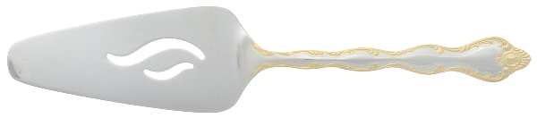 Rose Cascade (Stainless, Gold Accent) All Stainless Pie Server