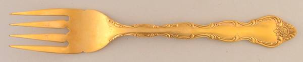 Rose Cascade Gold (Gold Electroplate) Individual Salad Fork
