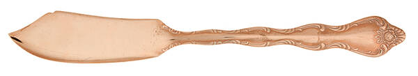 Rose Cascade-Rose Gold (Electroplate) Flat Handle Master Butter Knife