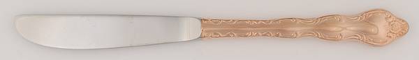 Rose Cascade-Rose Gold (Electroplate) Modern Solid Knife