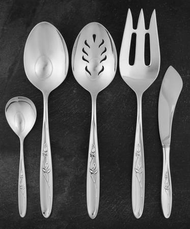 Rose Solitaire (Sterling, 1954) 5 Piece Hostess Set