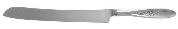Rose Solitaire (Sterling, 1954) Wedding Cake Knife with Stainless Blade HC