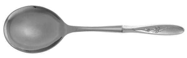 Rose Solitaire (Sterling, 1954) Casserole Spoon with Smooth Stainless Bowl HC