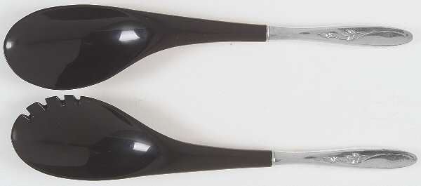 Rose Solitaire (Sterling, 1954) Plastic Bowl 2-Piece Salad Set