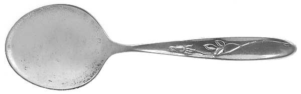 Rose Solitaire (Sterling, 1954) Straight Handle Baby Spoon