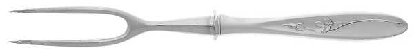 Rose Solitaire (Sterling, 1954) Small Steak Carving Fork with Stainless Prongs