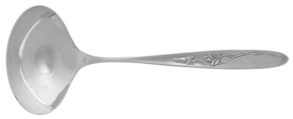 Rose Solitaire (Sterling, 1954) Solid Gravy Ladle