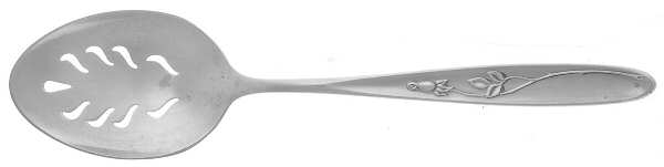 Rose Solitaire (Sterling, 1954) Pierced Tablespoon (Serving Spoon)