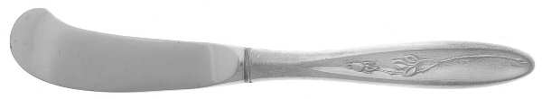 Rose Solitaire (Sterling, 1954) Butter Spreader Hollow Hdl-Paddle/Stainless Blade