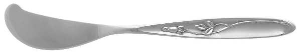Rose Solitaire (Sterling, 1954) Flat Handle Butter Spreader