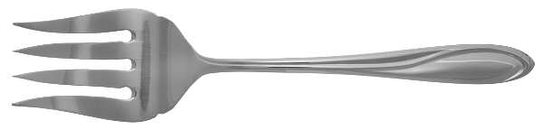 Ron De Vu (Stainless) Medium Solid Cold Meat Serving Fork by Towle Silver