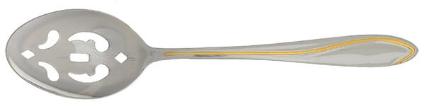 Ron De Vu-Gold Accent (Stainless) Pierced Tablespoon (Serving Spoon)