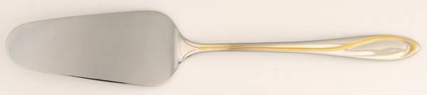 Ron De Vu-Gold Accent (Stainless) Server-Pie/Solid-Pierced
