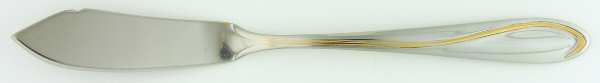 Ron De Vu-Gold Accent (Stainless) Flat Handle Master Butter Knife