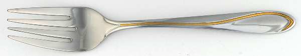 Ron De Vu-Gold Accent (Stainless) Individual Salad Fork