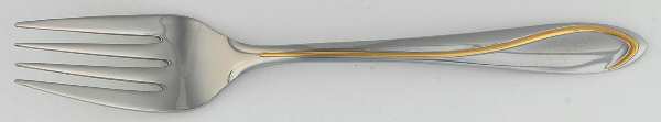 Ron De Vu-Gold Accent (Stainless) Individual Salad Fork